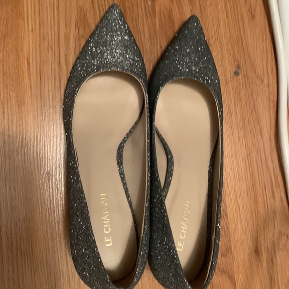 Le château size 8.5 sparkly silver high heels - Picture 2 of 3